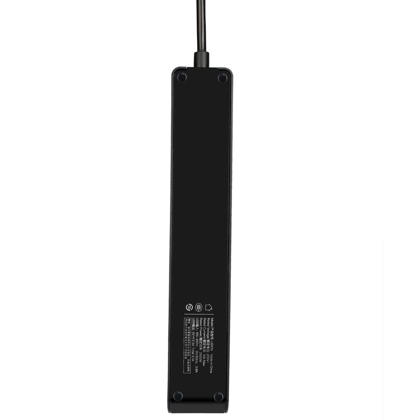 MOMAX 1-Plug 2500W 3 Ground AU Outlets + 3 USB Ports Power Strip with 1.8m Cable - Black / AU Plug