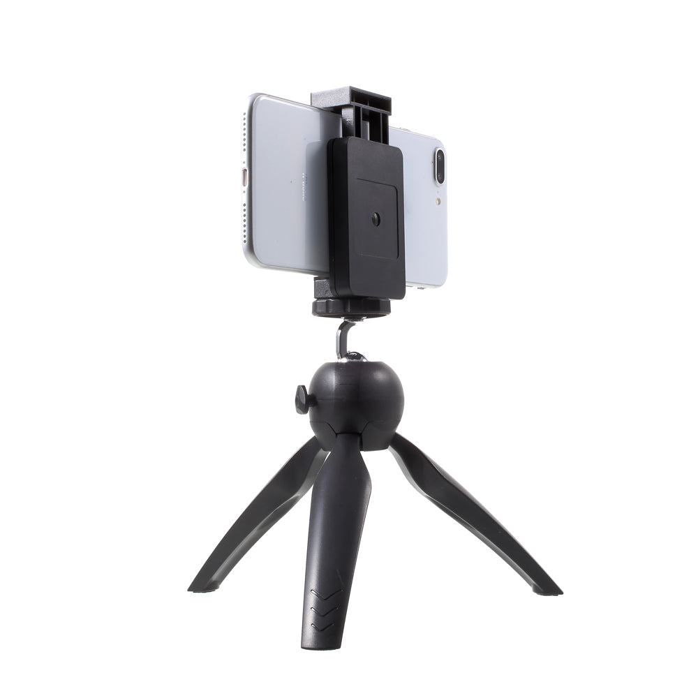 360 Degree Rotary Mini Tripod Stand for Phones Cameras GoPro - Black
