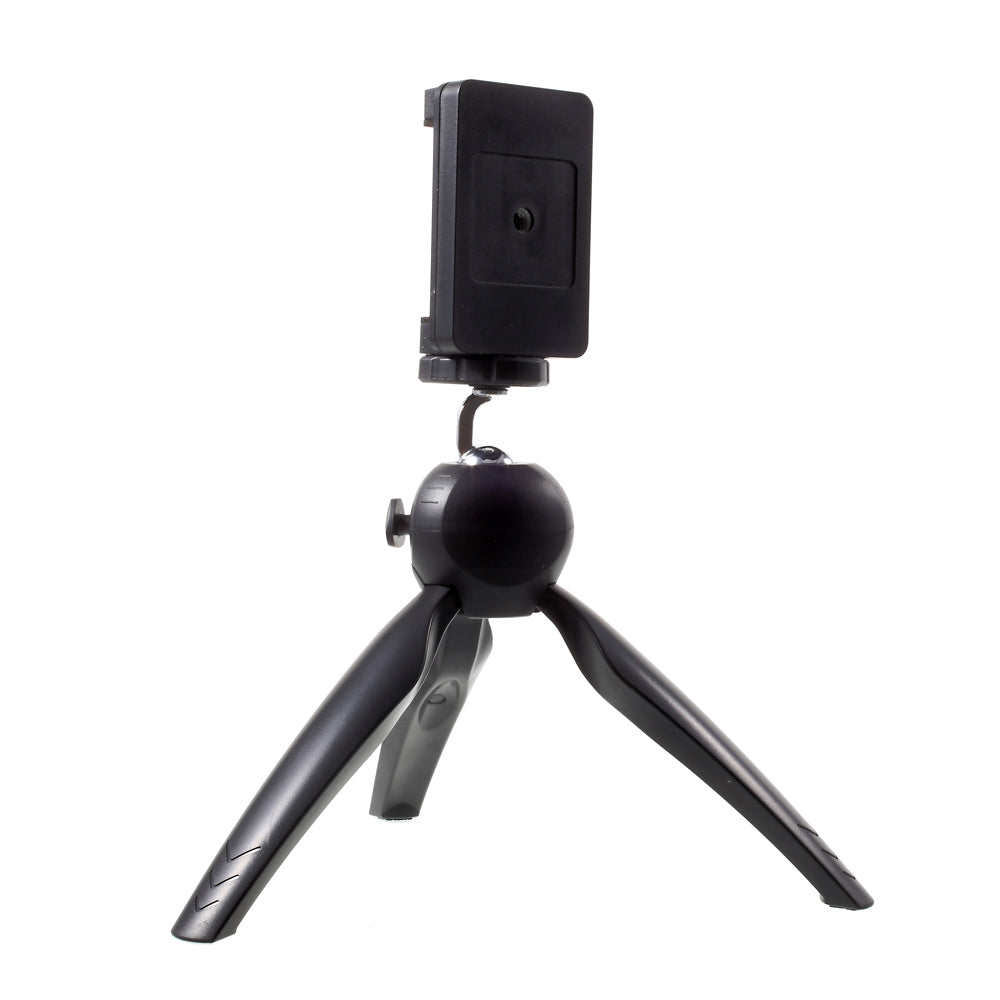 360 Degree Rotary Mini Tripod Stand for Phones Cameras GoPro - Black