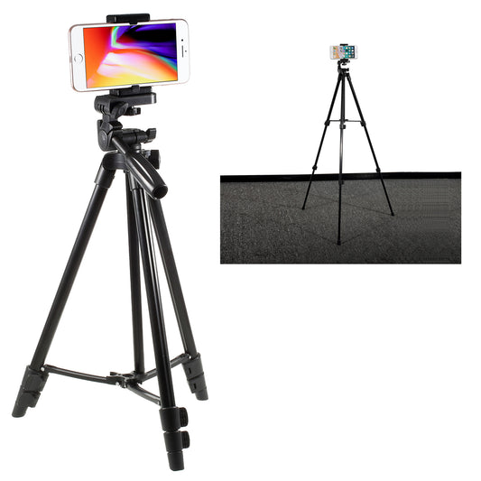 Camera &amp; Mobile Phone Extendable Tripod with Universal Smartphone Holder Mount