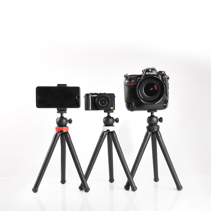 Waterproof Octopus Style Tripod Adjustable 360 Degree Flexible Shooting Stand Holder Mount with Ball Gimbal - Black