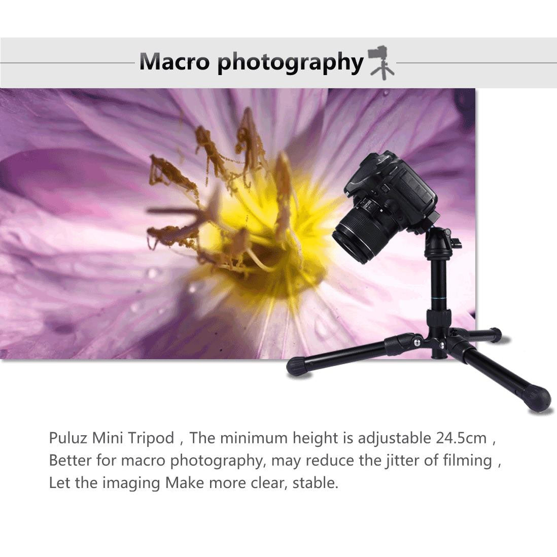 PULUZ PU3001 Professional Portable 360&#176; Rotatable Camera Tripod