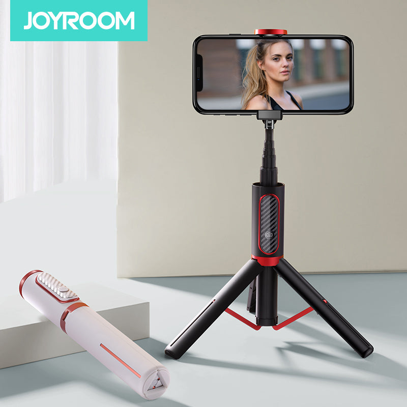 JOYROOM Phantom Series Wireless Bluetooth Integrated Tripod Selfie Stick 360&#176; View Rotation - Black