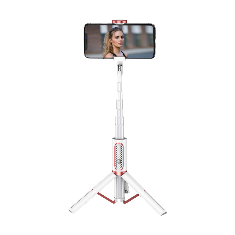 JOYROOM Phantom Series Wireless Bluetooth Integrated Tripod Selfie Stick 360&#176; View Rotation - White
