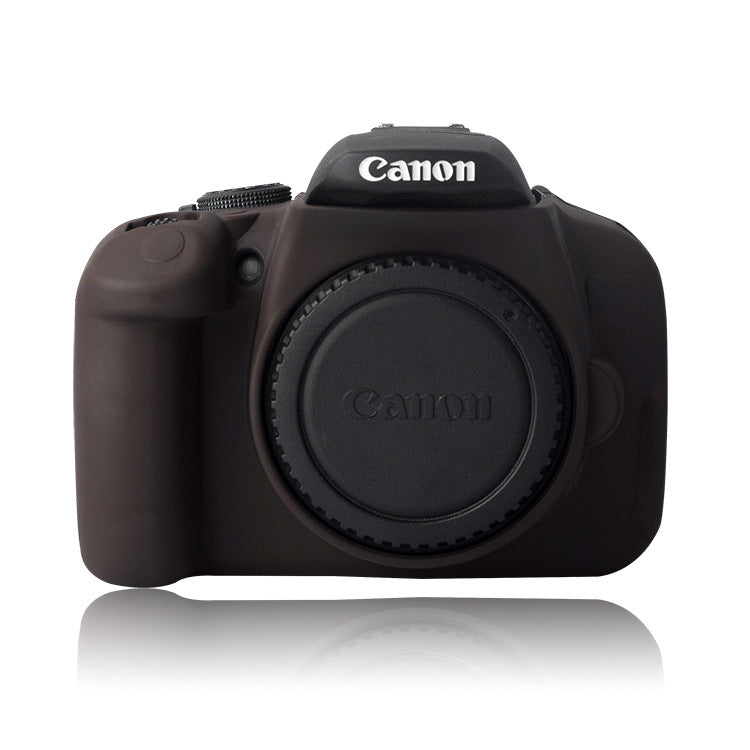 Silicone Protective Camera Body Case for Canon 600D/650/700D - Coffee