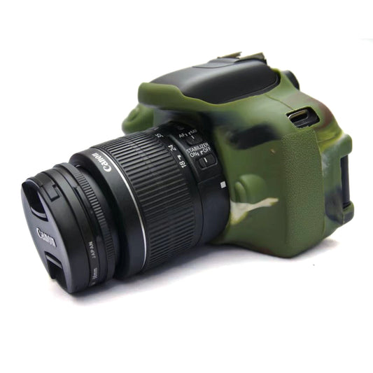 Soft Silicone Camera Body Protection Cover for Canon 600D/650/700D - Camouflage