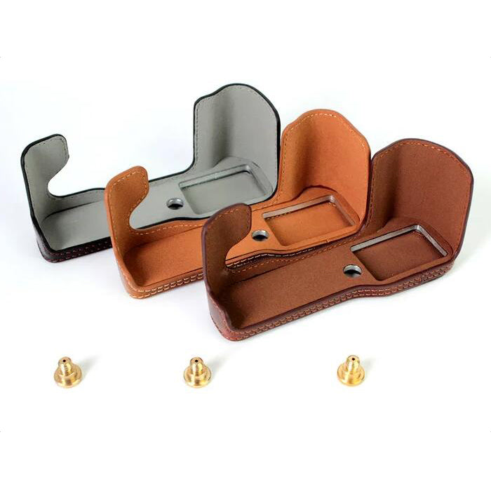 PU Leather Half Bottom Camera Case Cover Protector for Fujifilm XT10 / XT20 Camera - Brown