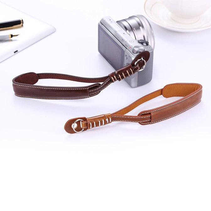 Universal PU Leather Hand Grip Wrist Strap for Canon Nikon Sony etc. DSLR Camera - Random