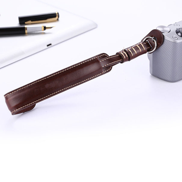 Universal PU Leather Hand Grip Wrist Strap for Canon Nikon Sony etc. DSLR Camera - Random