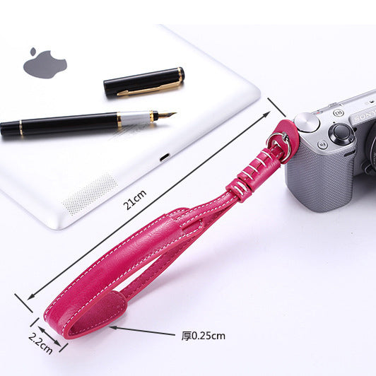 Universal PU Leather Hand Grip Wrist Strap for Canon Nikon Sony etc. DSLR Camera - Random