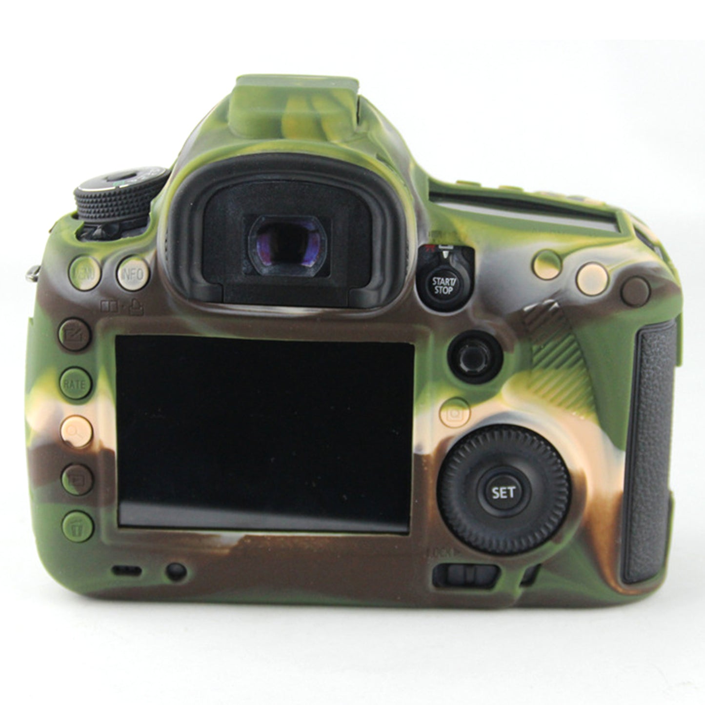 Uniqkart for Canon EOS 5D Mark III / 5DS / 5DRS Silicone Protective Camera Body Case Cover - Camouflage
