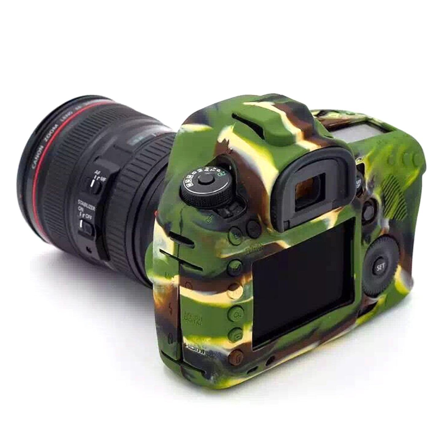 Uniqkart for Canon EOS 5D Mark III / 5DS / 5DRS Silicone Protective Camera Body Case Cover - Camouflage