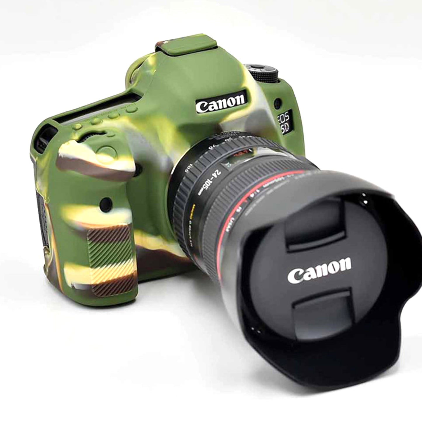 Uniqkart for Canon EOS 5D Mark III / 5DS / 5DRS Silicone Protective Camera Body Case Cover - Camouflage