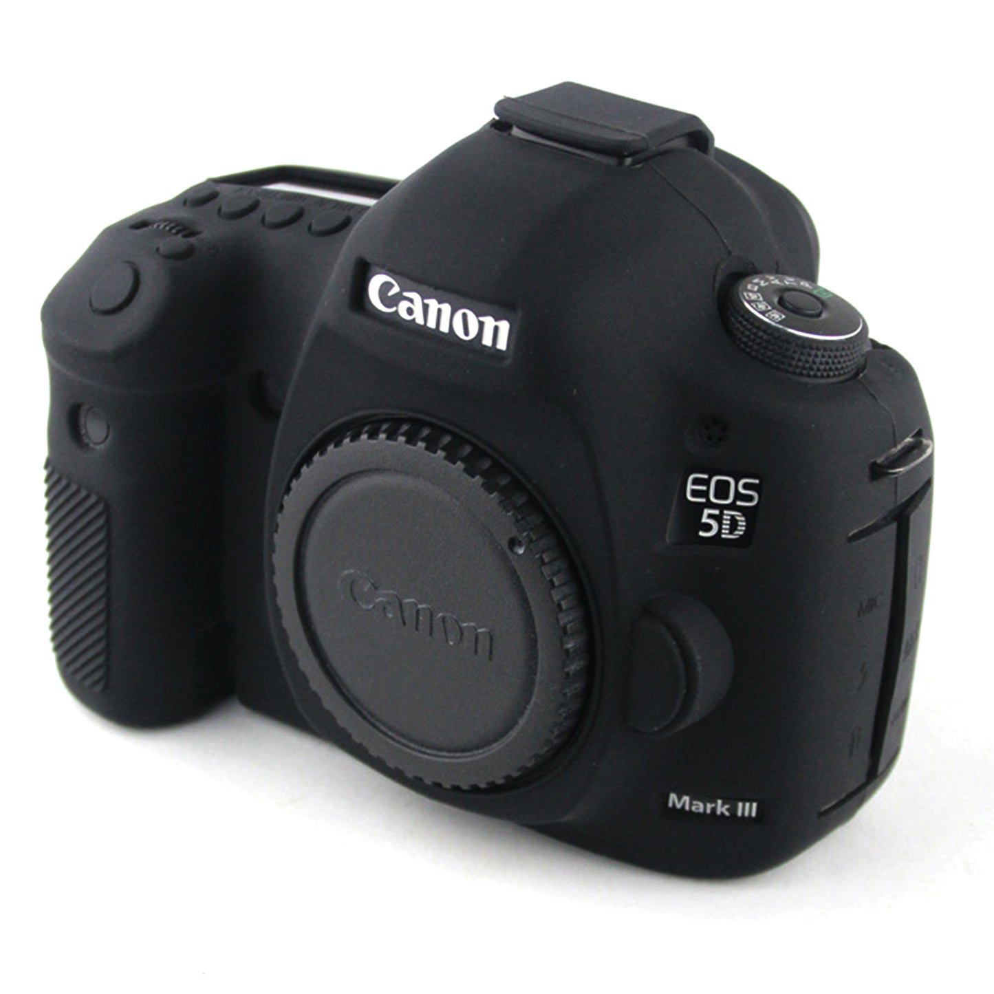 Uniqkart for Canon EOS 5D Mark III / 5DS / 5DRS Silicone Flexible Protective Camera Body Case Cover - Black