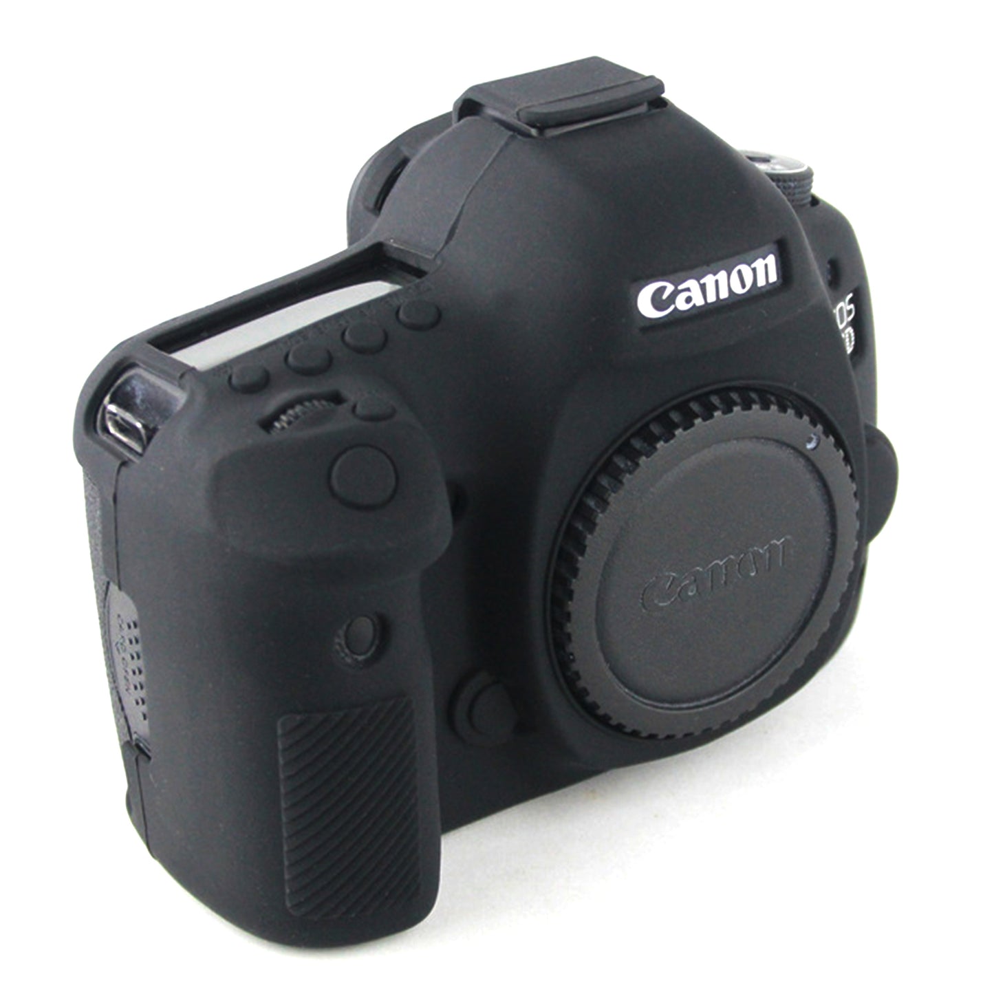 Uniqkart for Canon EOS 5D Mark III / 5DS / 5DRS Silicone Flexible Protective Camera Body Case Cover - Black