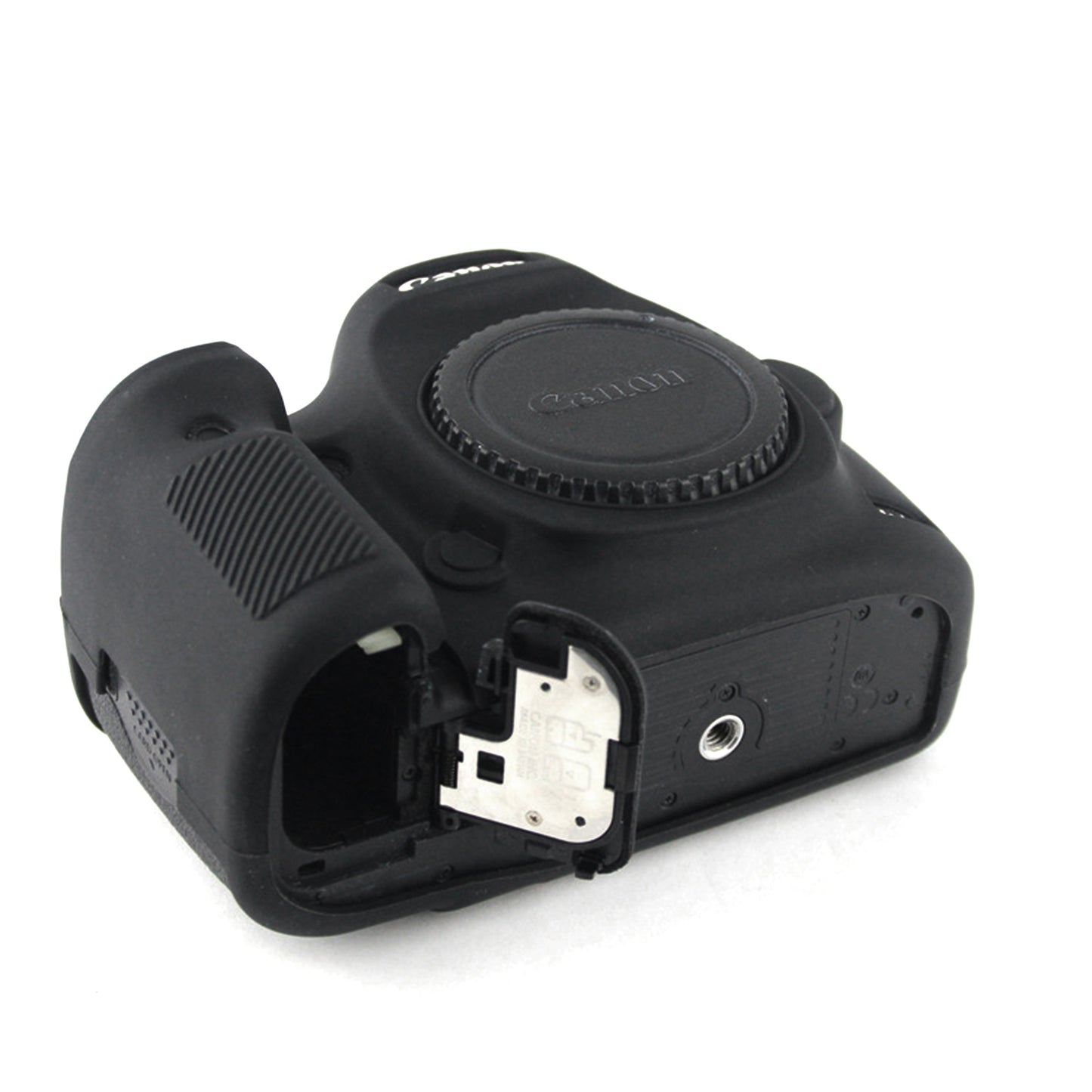 Uniqkart for Canon EOS 5D Mark III / 5DS / 5DRS Silicone Flexible Protective Camera Body Case Cover - Black