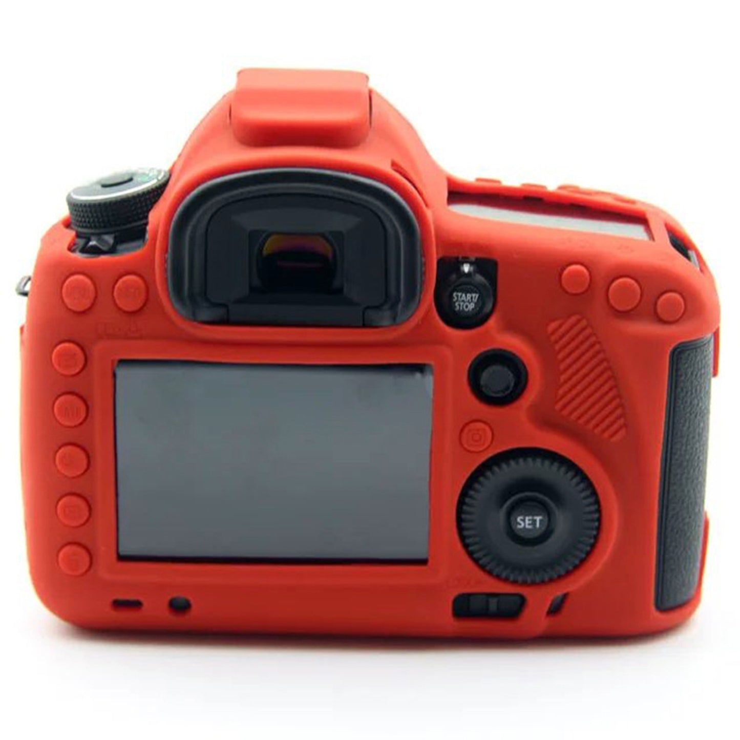 Uniqkart for Canon EOS 5D Mark III / 5DS / 5DRS Silicone Protective Camera Body Case - Red
