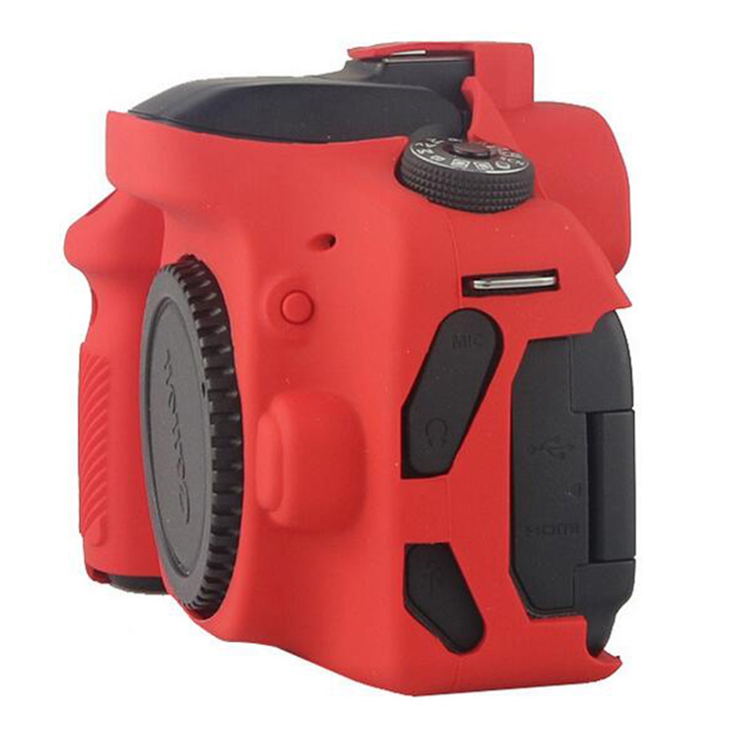 Uniqkart for Canon EOS 5D Mark III / 5DS / 5DRS Silicone Protective Camera Body Case - Red