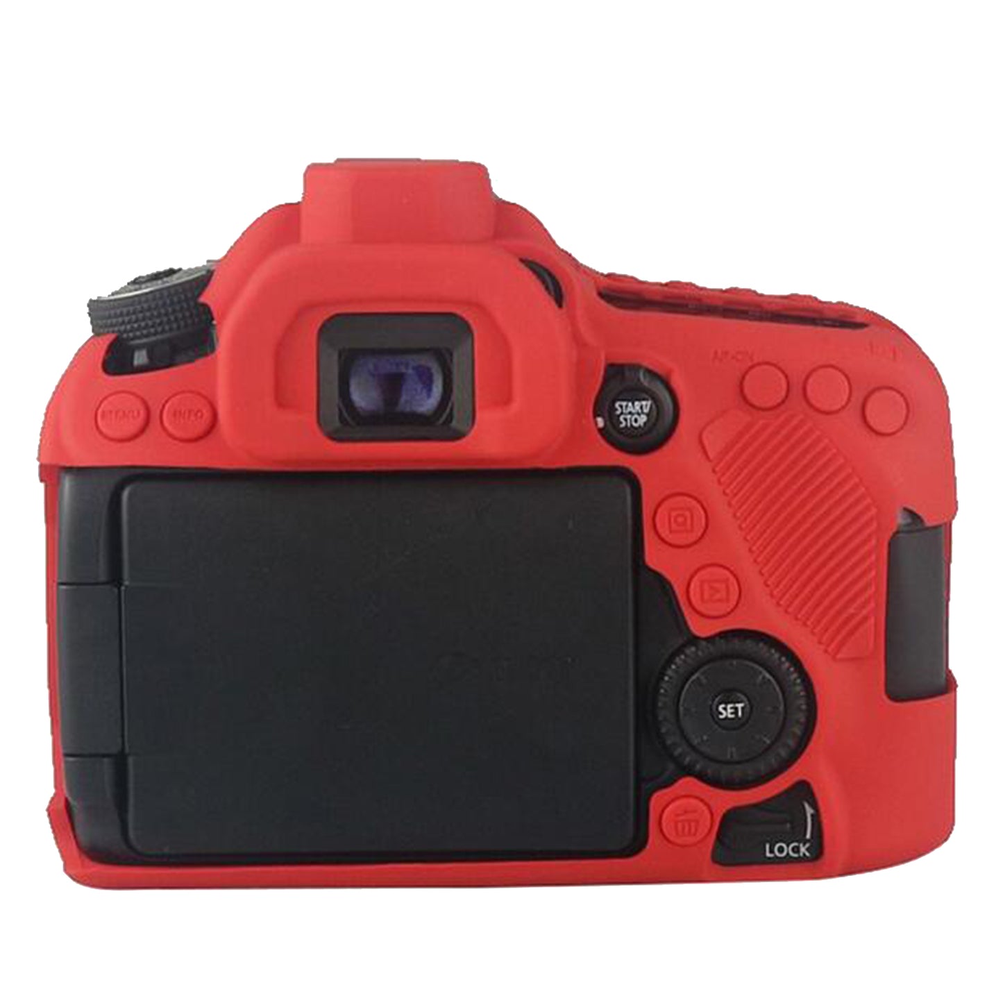 Uniqkart for Canon EOS 5D Mark III / 5DS / 5DRS Silicone Protective Camera Body Case - Red