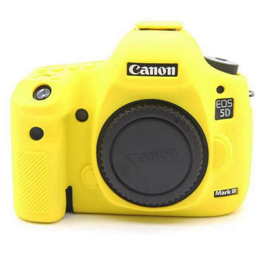 Uniqkart for Canon EOS 5D Mark III / 5DS / 5DRS Silicone Protective Camera Body Cover - Yellow