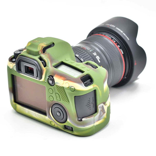 Soft Silicone Camera Protective Cover for Canon EOS 6D DSLR Camera - Camouflage