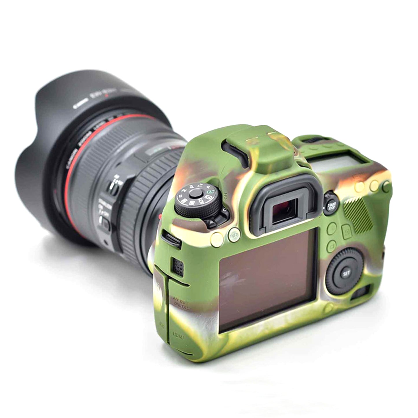 Soft Silicone Camera Protective Cover for Canon EOS 6D DSLR Camera - Camouflage