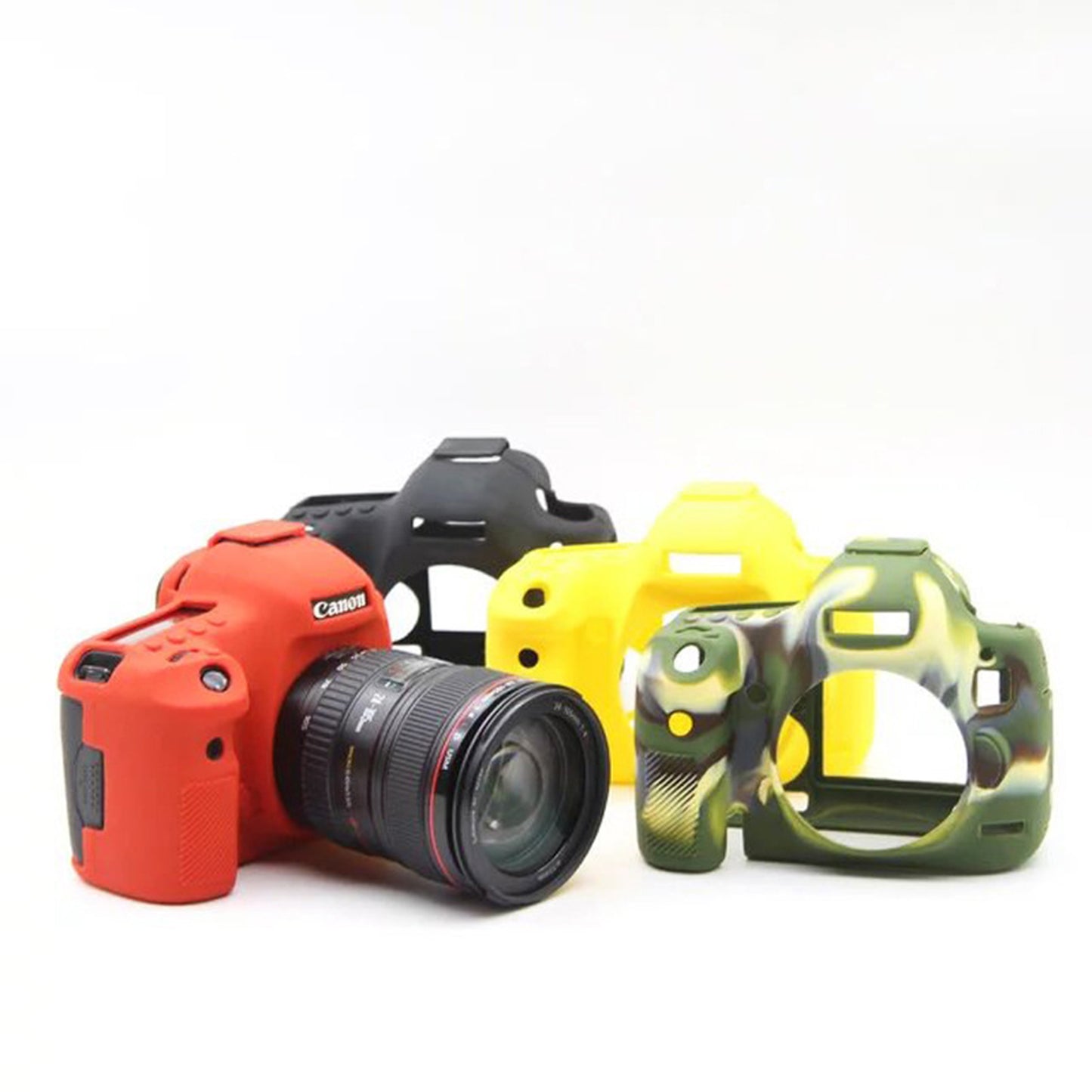 Soft Silicone Camera Protective Cover Case for Canon EOS 6D DSLR Camera - Red