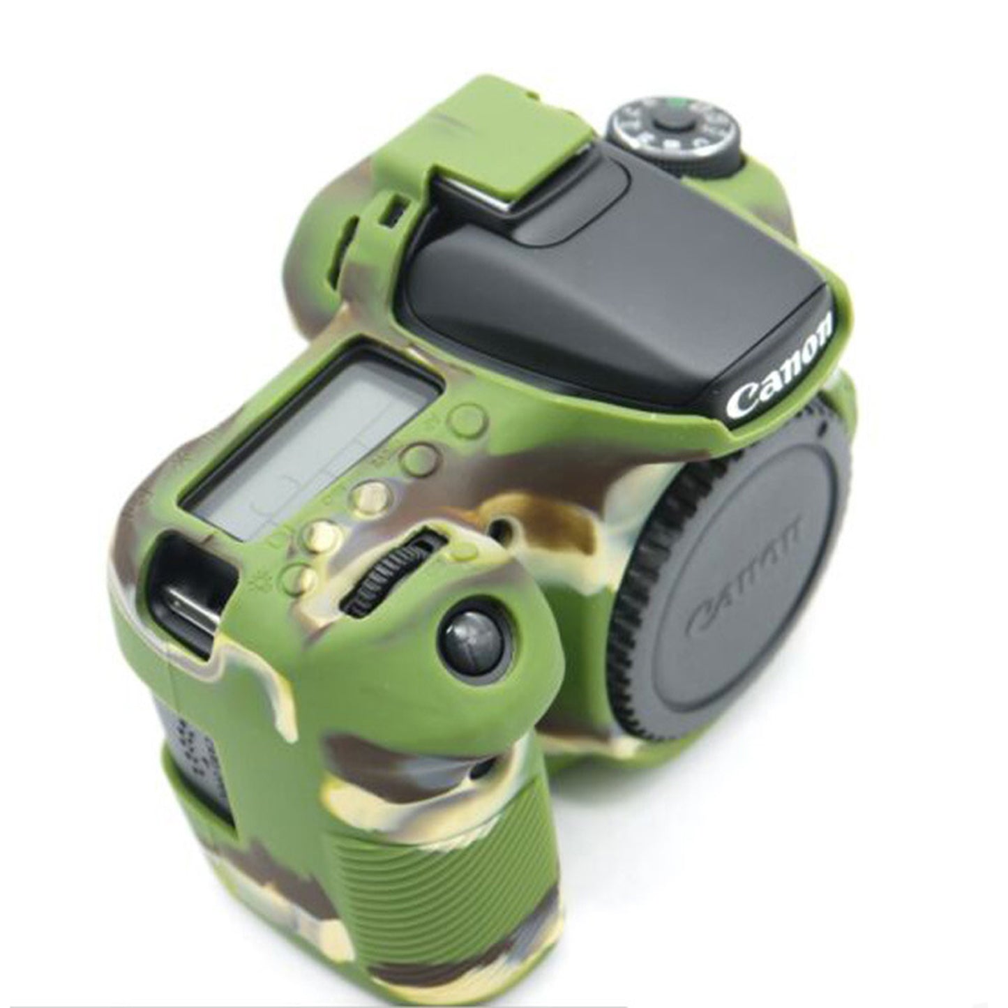 Uniqkart for Canon EOS 70D Silicone Protective Camera Body Case Cover - Camouflage