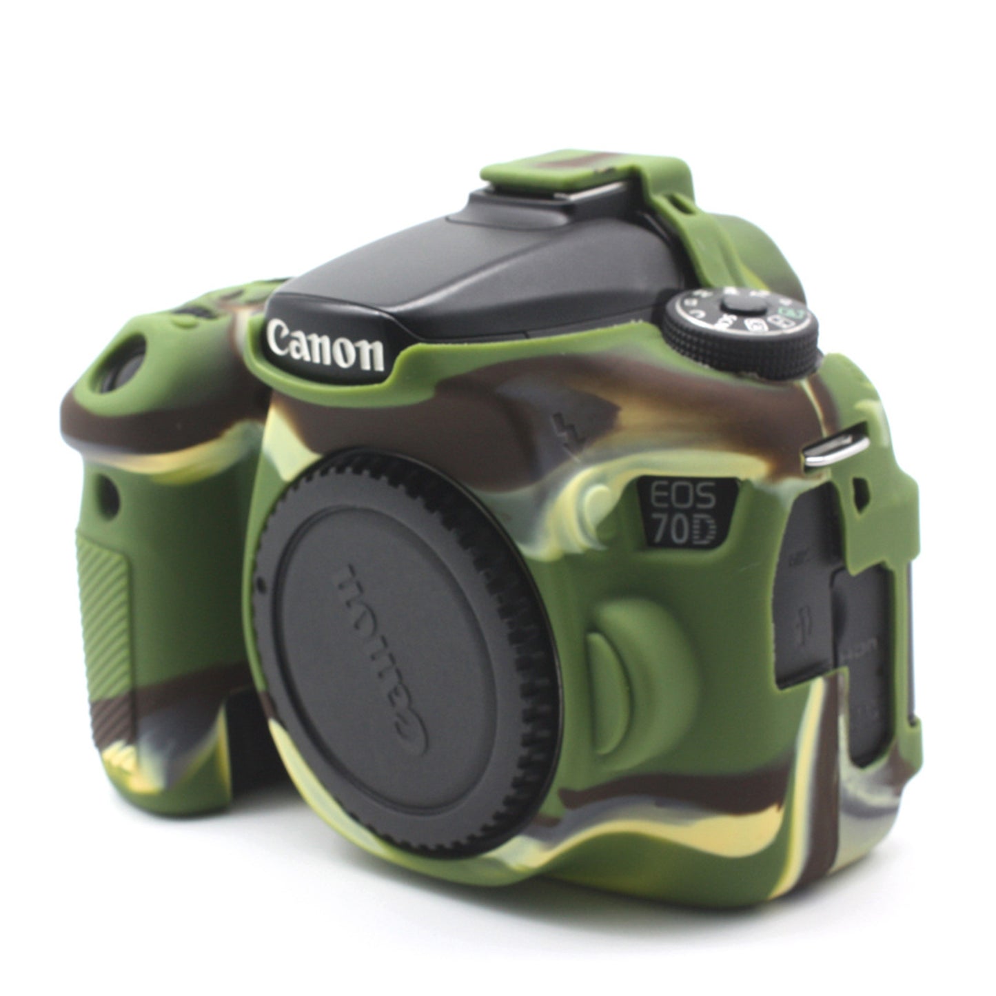 Uniqkart for Canon EOS 70D Silicone Protective Camera Body Case Cover - Camouflage