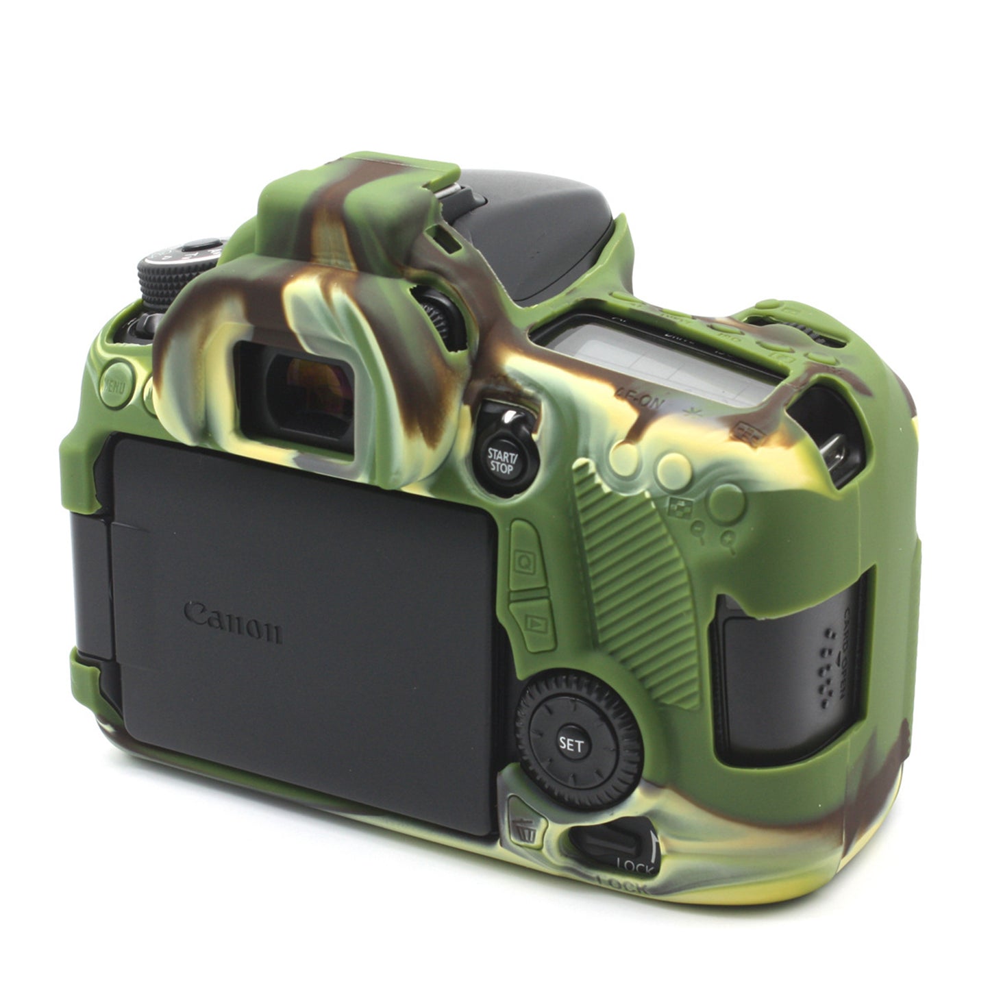 Uniqkart for Canon EOS 70D Silicone Protective Camera Body Case Cover - Camouflage