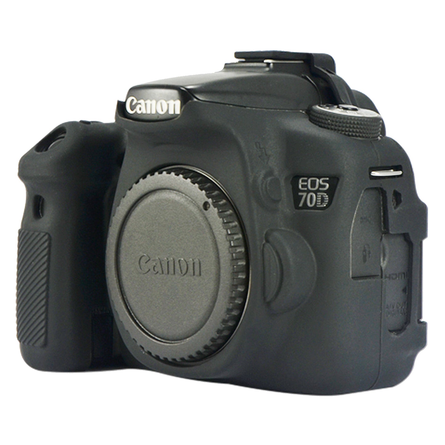Uniqkart for Canon EOS 70D Silicone Protective Camera Body Case - Black