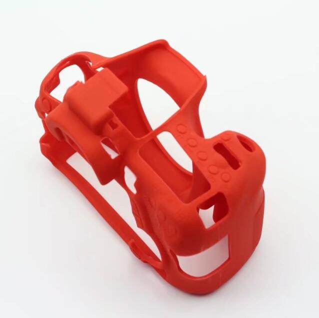 Uniqkart for Canon EOS 70D Silicone Protective Camera Body Cover - Red