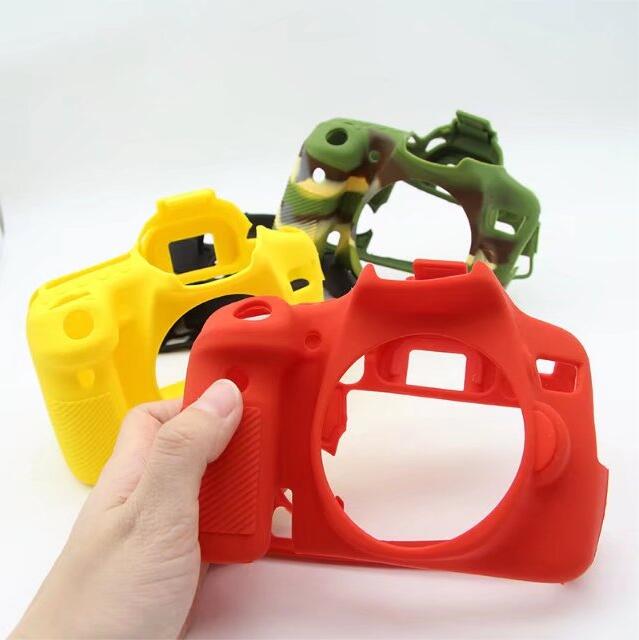 Uniqkart for Canon EOS 70D Silicone Protective Camera Body Cover - Red