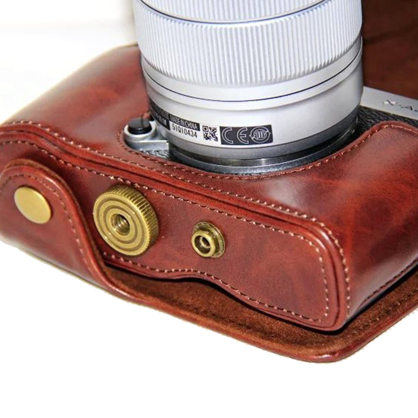 PU Leather Camera Protective Cover Case with Shoulder Strap for Fujifilm XM1/XA2/XA1 - Coffee