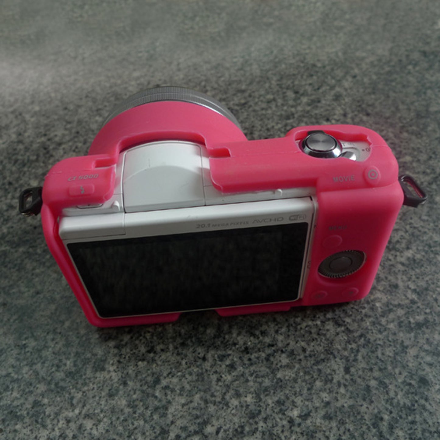 Flexible Silicone Protective Camera Case for Sony A5100 ILCE-5000 - Rose
