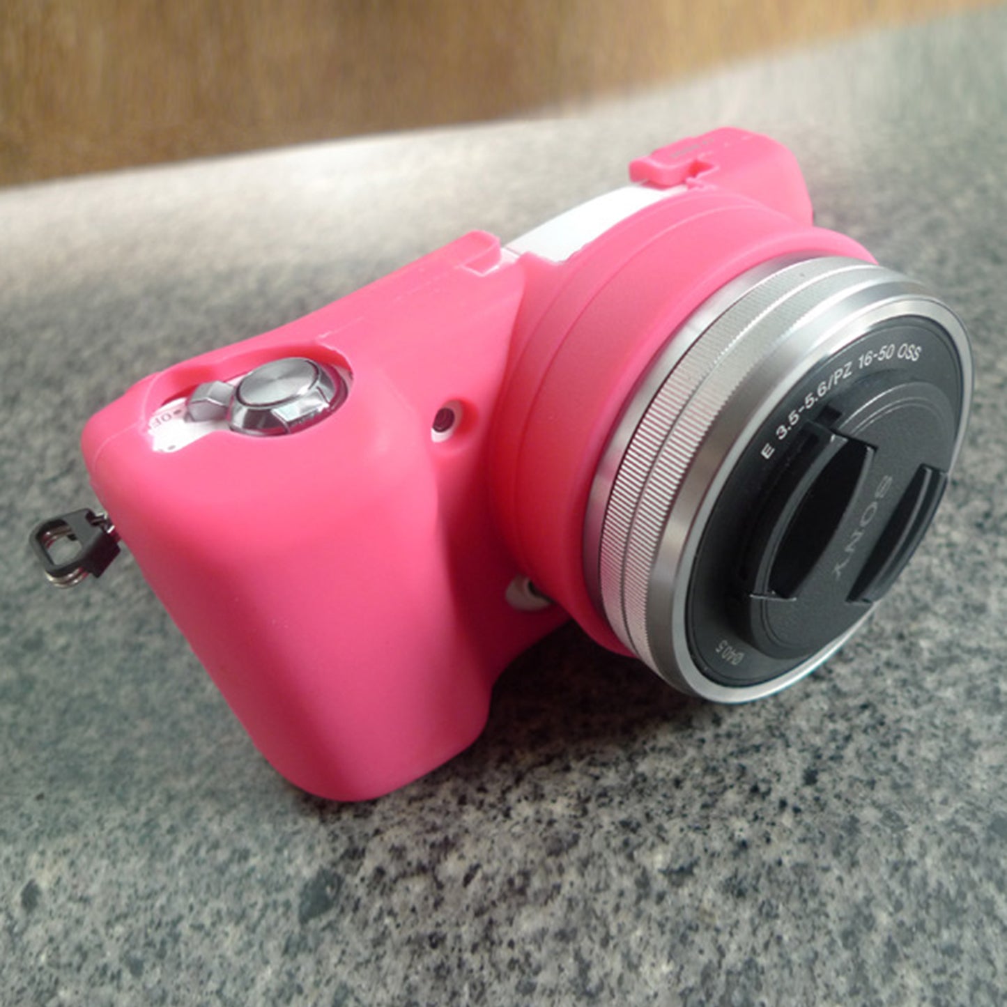 Flexible Silicone Protective Camera Case for Sony A5100 ILCE-5000 - Rose