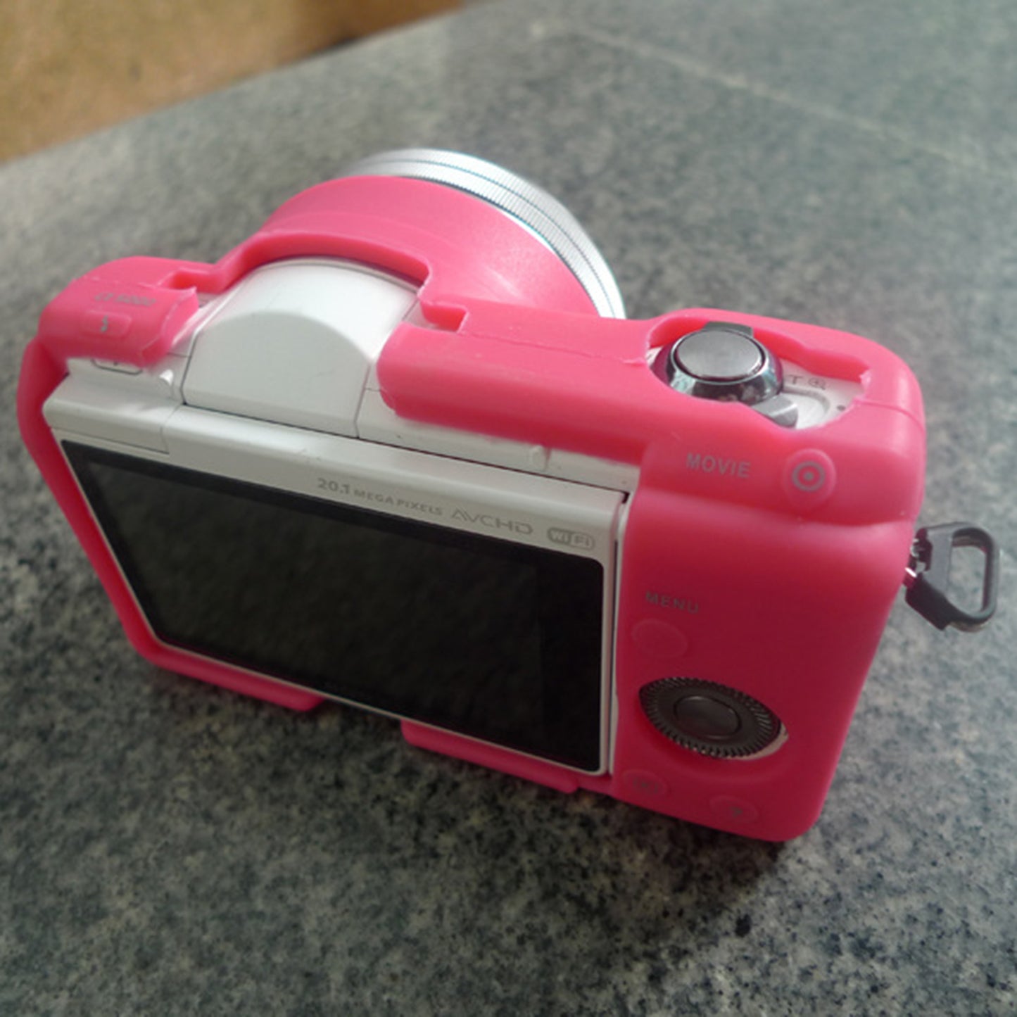 Flexible Silicone Protective Camera Case for Sony A5100 ILCE-5000 - Rose