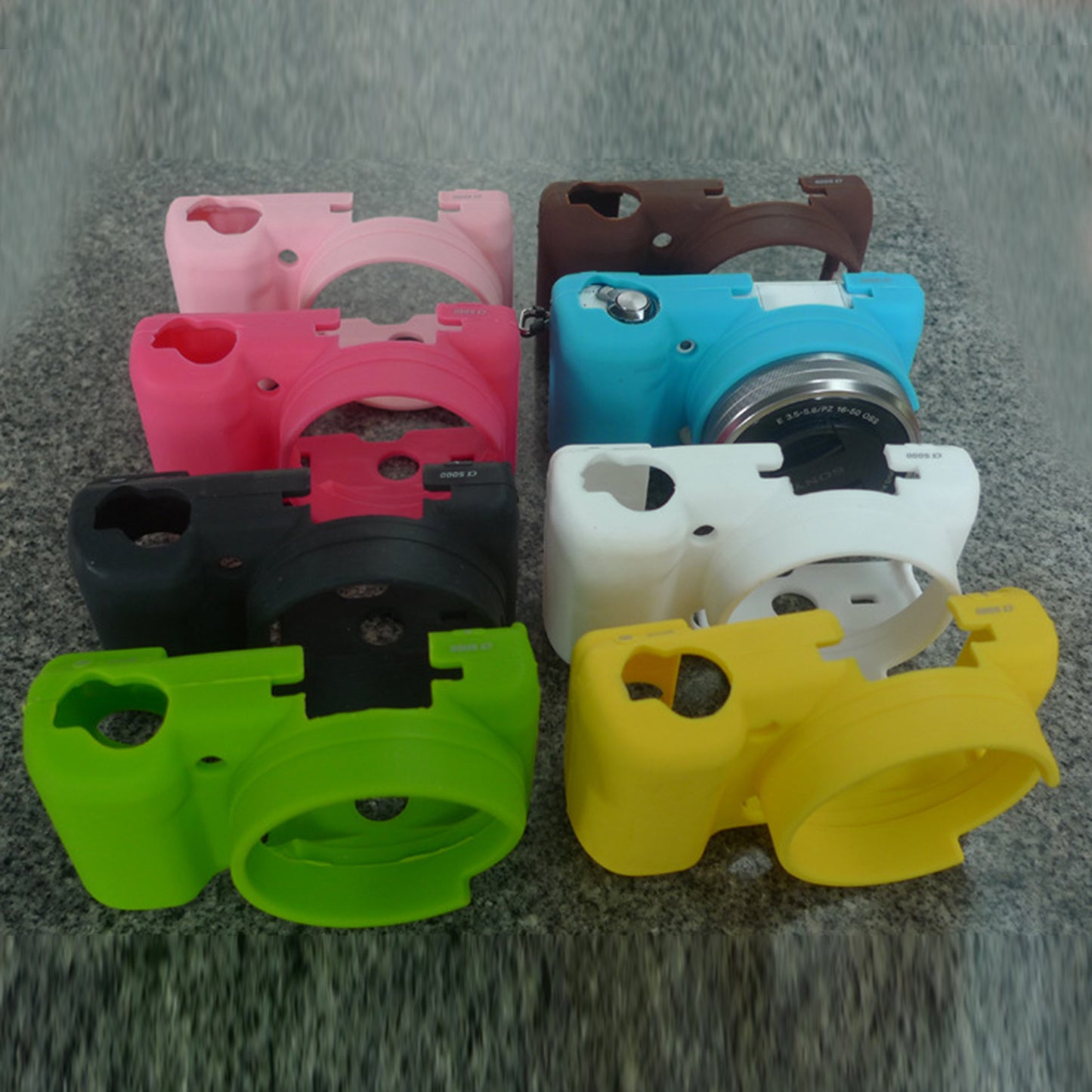 Flexible Silicone Protective Camera Case for Sony A5100 ILCE-5000 - Rose