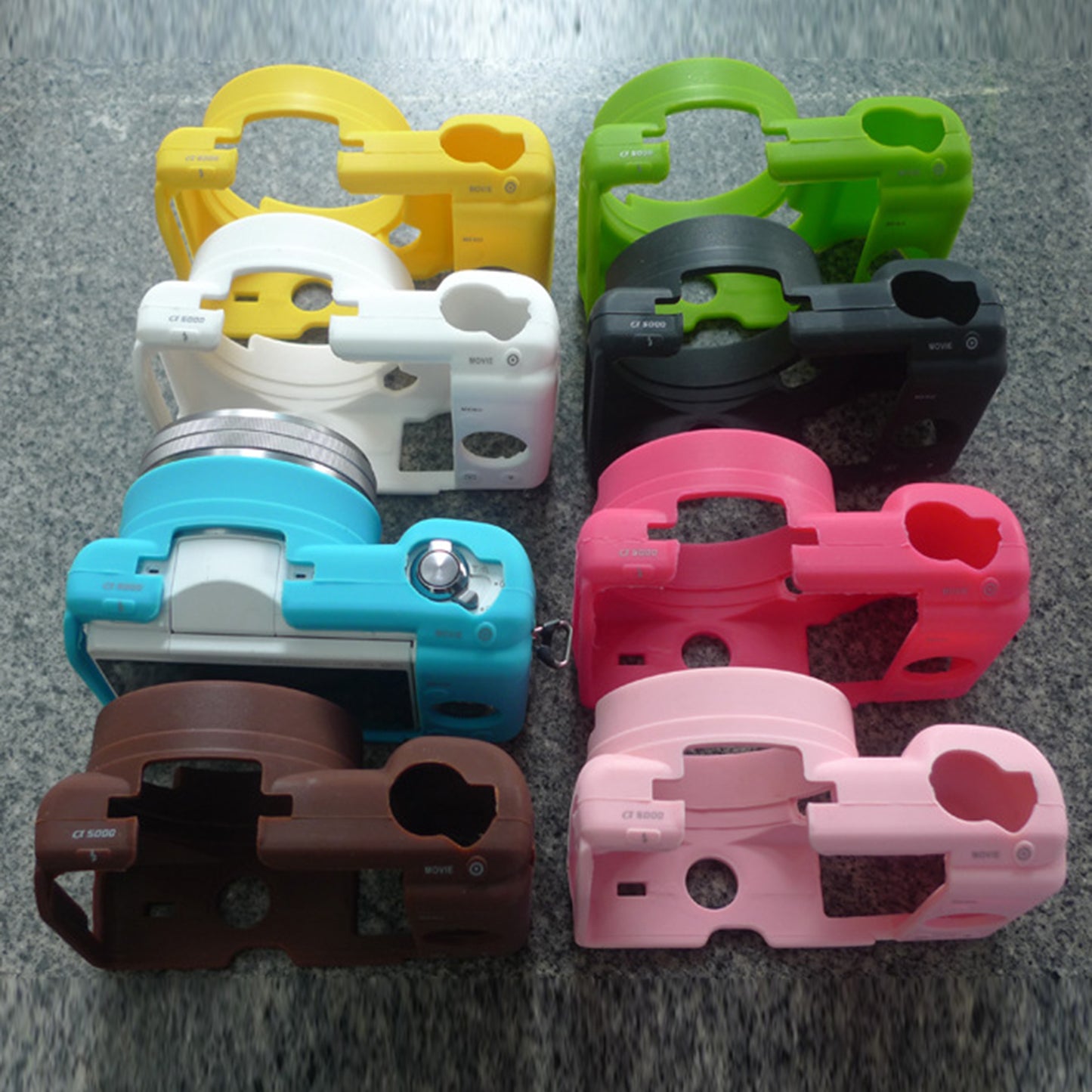 Flexible Silicone Protective Camera Case for Sony A5100 ILCE-5000 - Rose