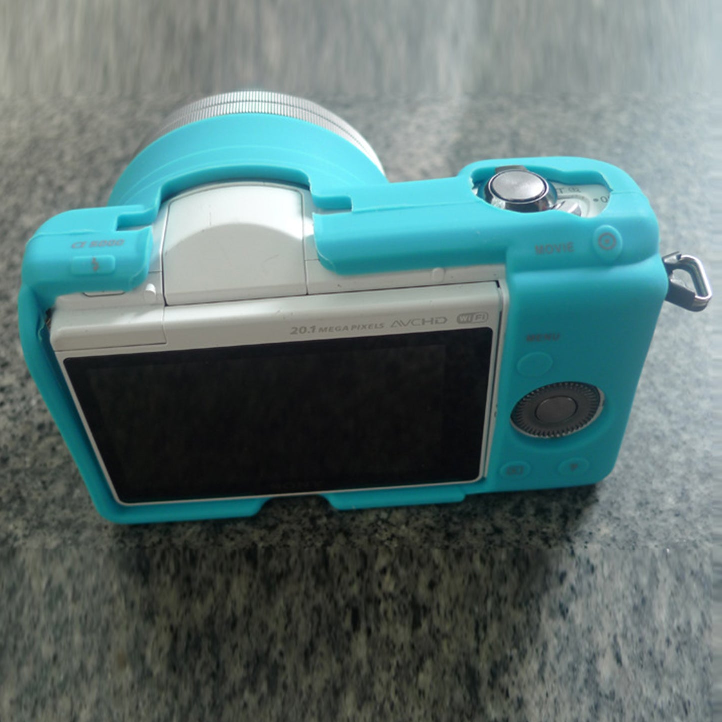 Flexible Silicone Protective Camera Cover for Sony A5100 ILCE-5000 - Blue