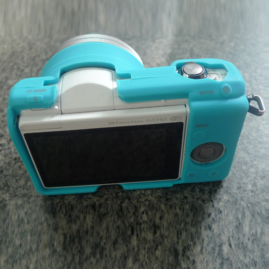 Flexible Silicone Protective Camera Cover for Sony A5100 ILCE-5000 - Blue