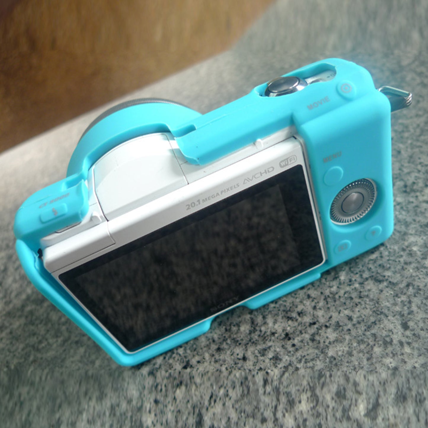 Flexible Silicone Protective Camera Cover for Sony A5100 ILCE-5000 - Blue