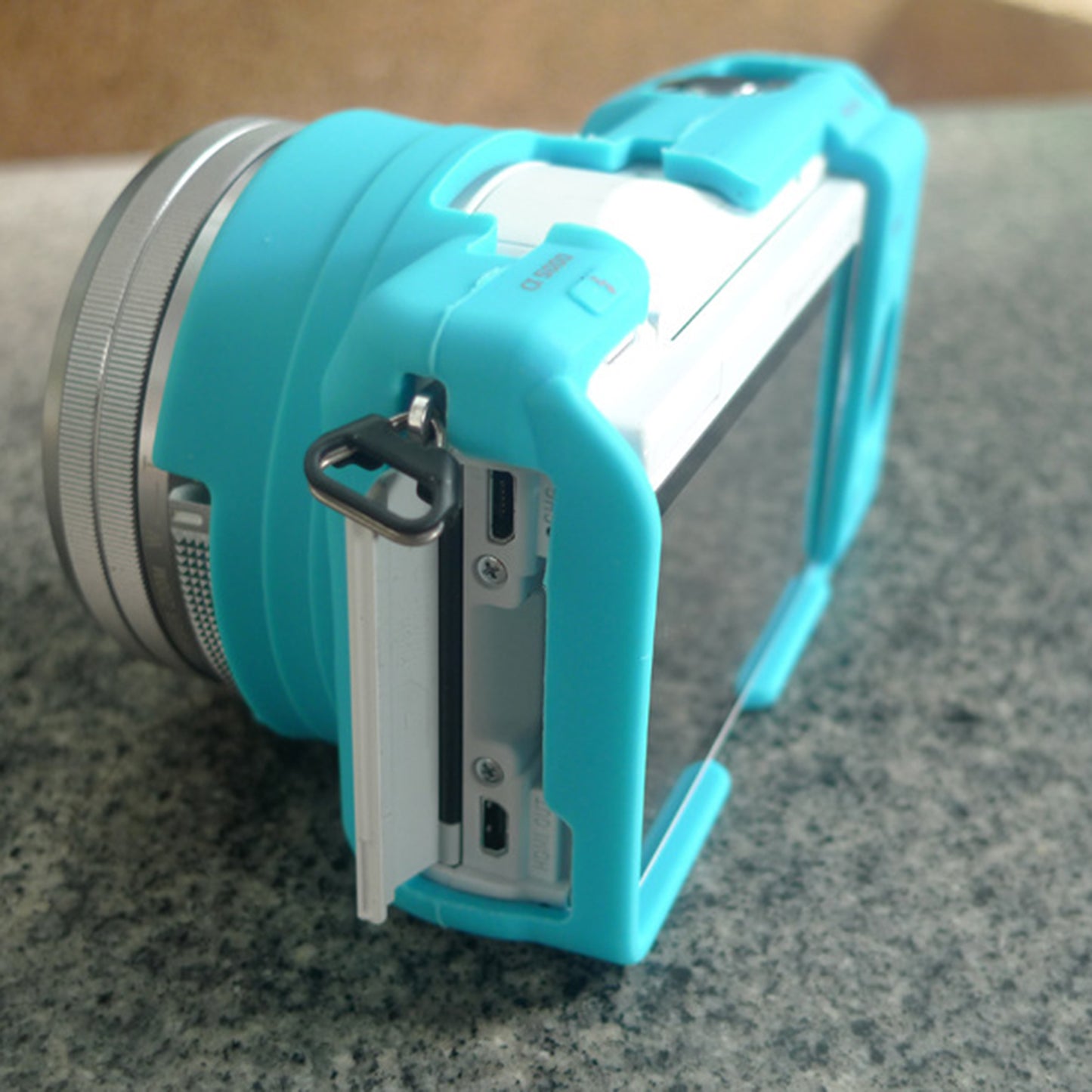 Flexible Silicone Protective Camera Cover for Sony A5100 ILCE-5000 - Blue