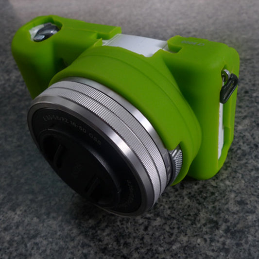 Flexible Silicone Protective Camera Shell for Sony A5100 ILCE-5000 - Green