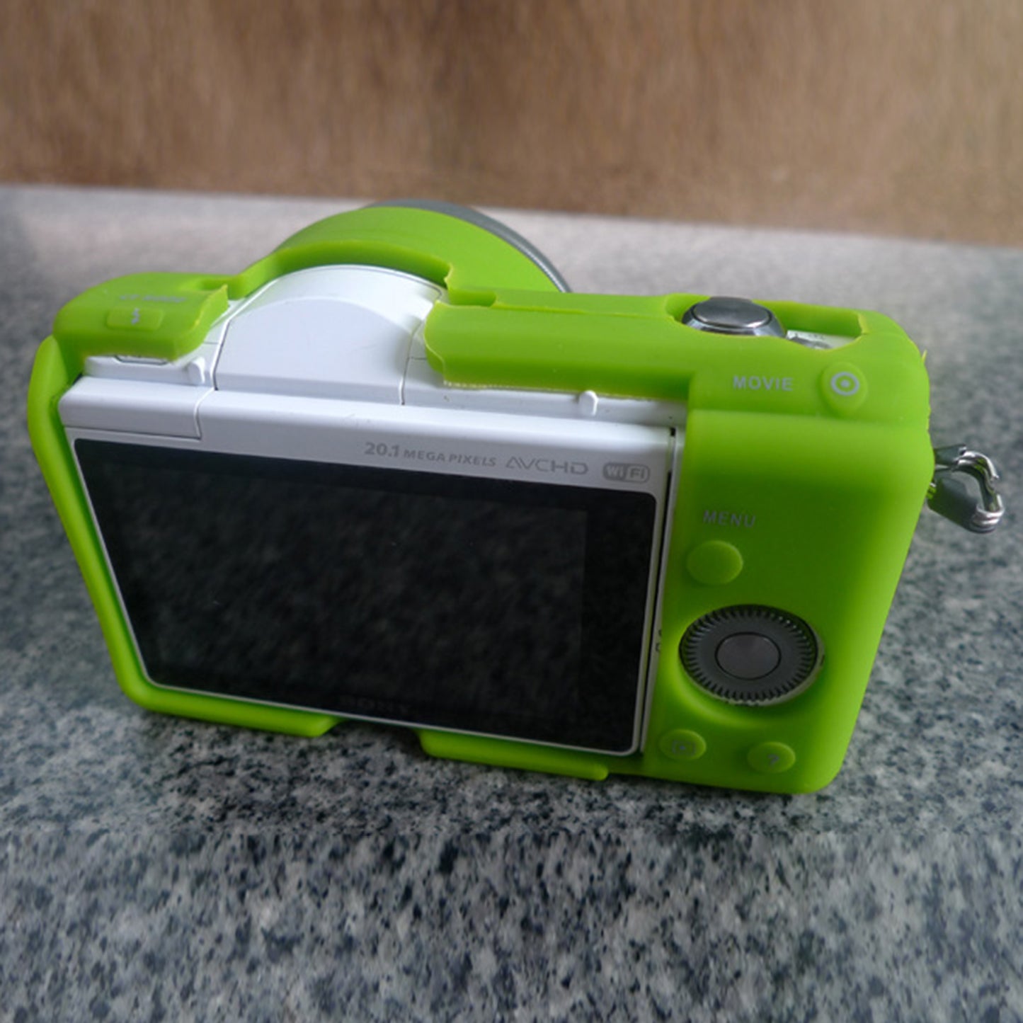 Flexible Silicone Protective Camera Shell for Sony A5100 ILCE-5000 - Green