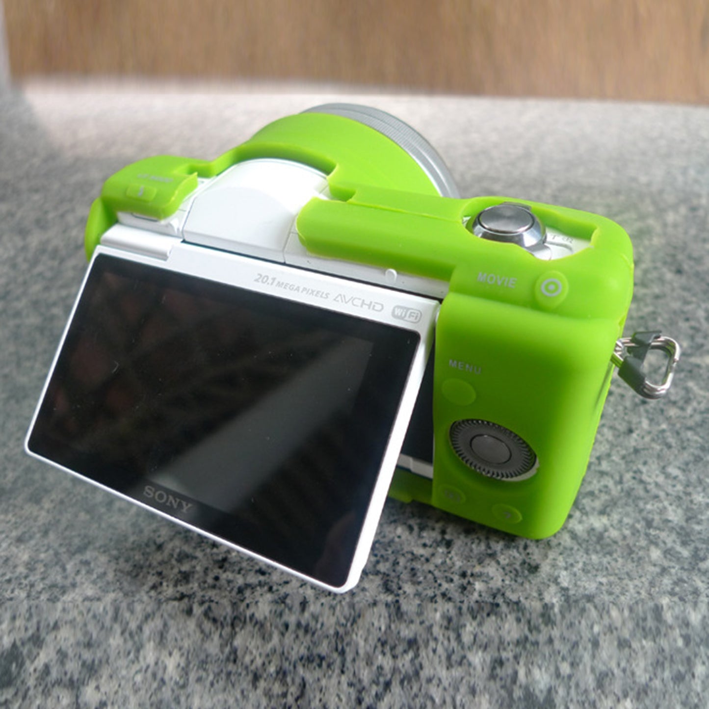 Flexible Silicone Protective Camera Shell for Sony A5100 ILCE-5000 - Green