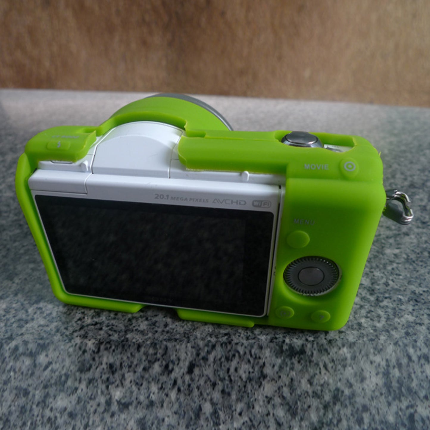 Flexible Silicone Protective Camera Shell for Sony A5100 ILCE-5000 - Green