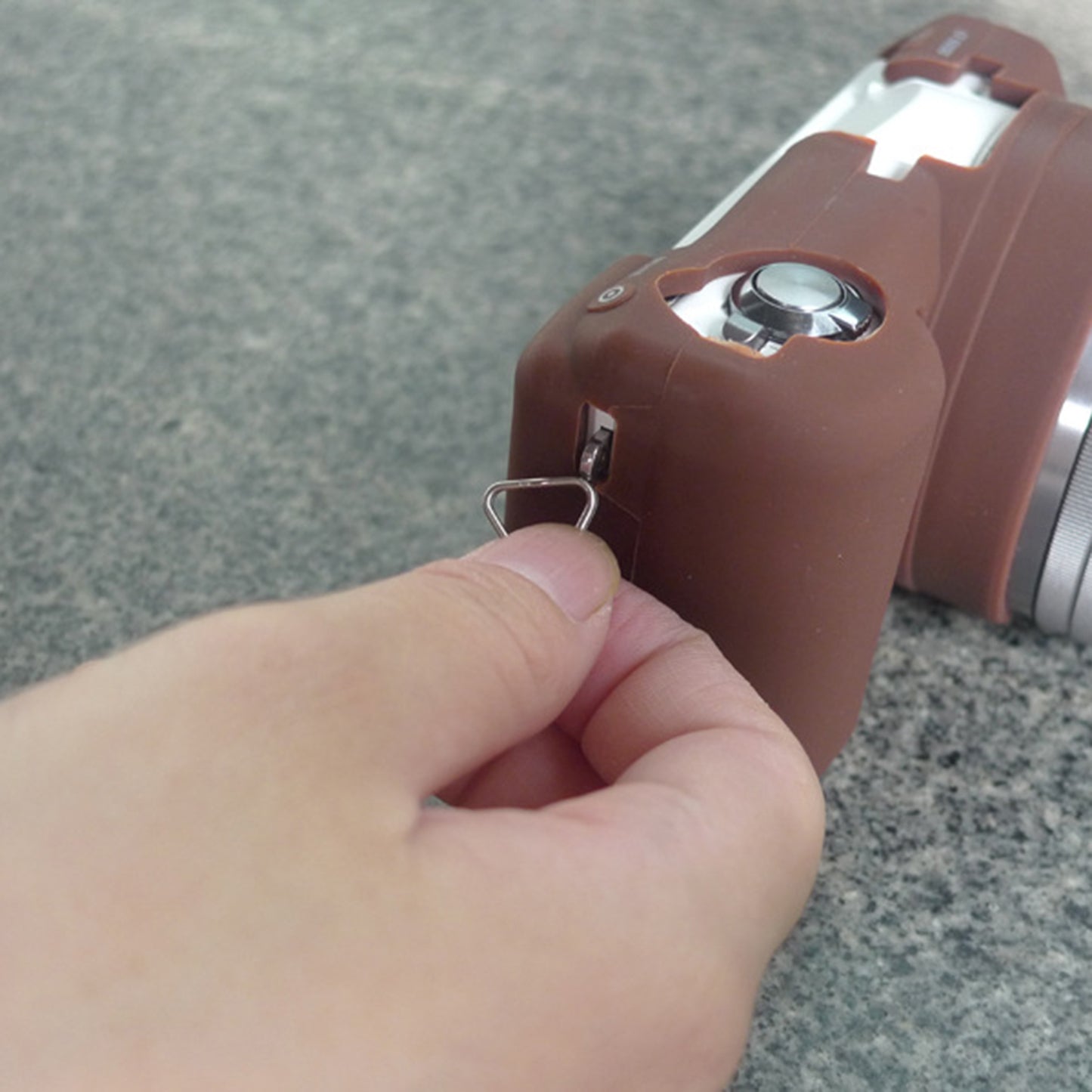 Soft Silicone Cover Protective Camera Shell for Sony A5100 ILCE-5000 - Coffee