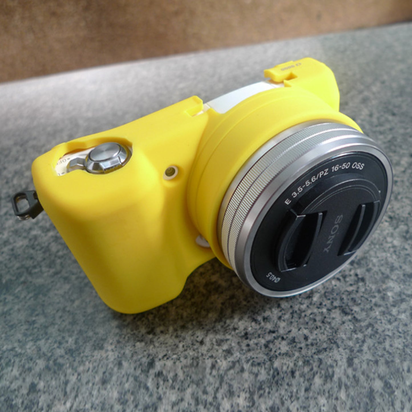 Soft Silicone Camera Protective Cover Case for Sony A5100 ILCE-5000 - Yellow
