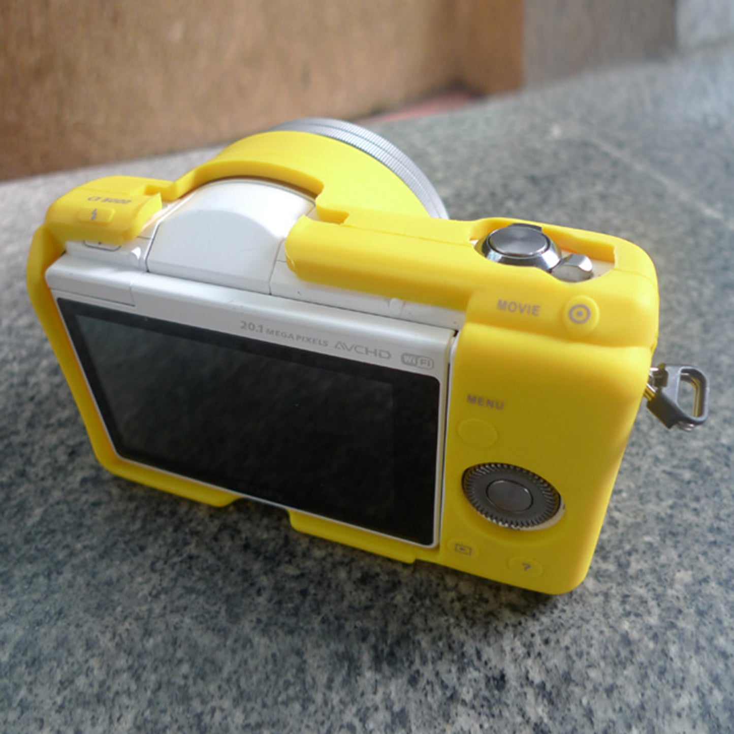 Soft Silicone Camera Protective Cover Case for Sony A5100 ILCE-5000 - Yellow